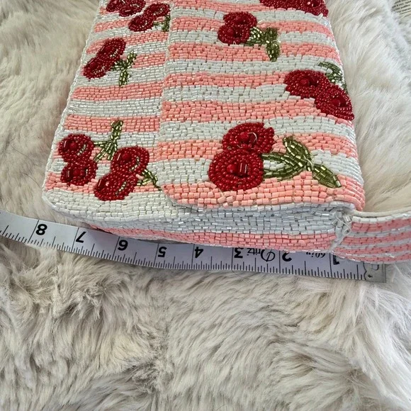 Viral TikTok Beaded Cherry Striped Bag - Picture 4 of 8